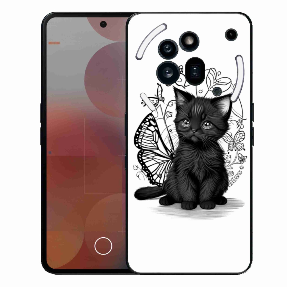 Gelový kryt mmCase na Nothing Phone (3a) Pro - černé kotě
