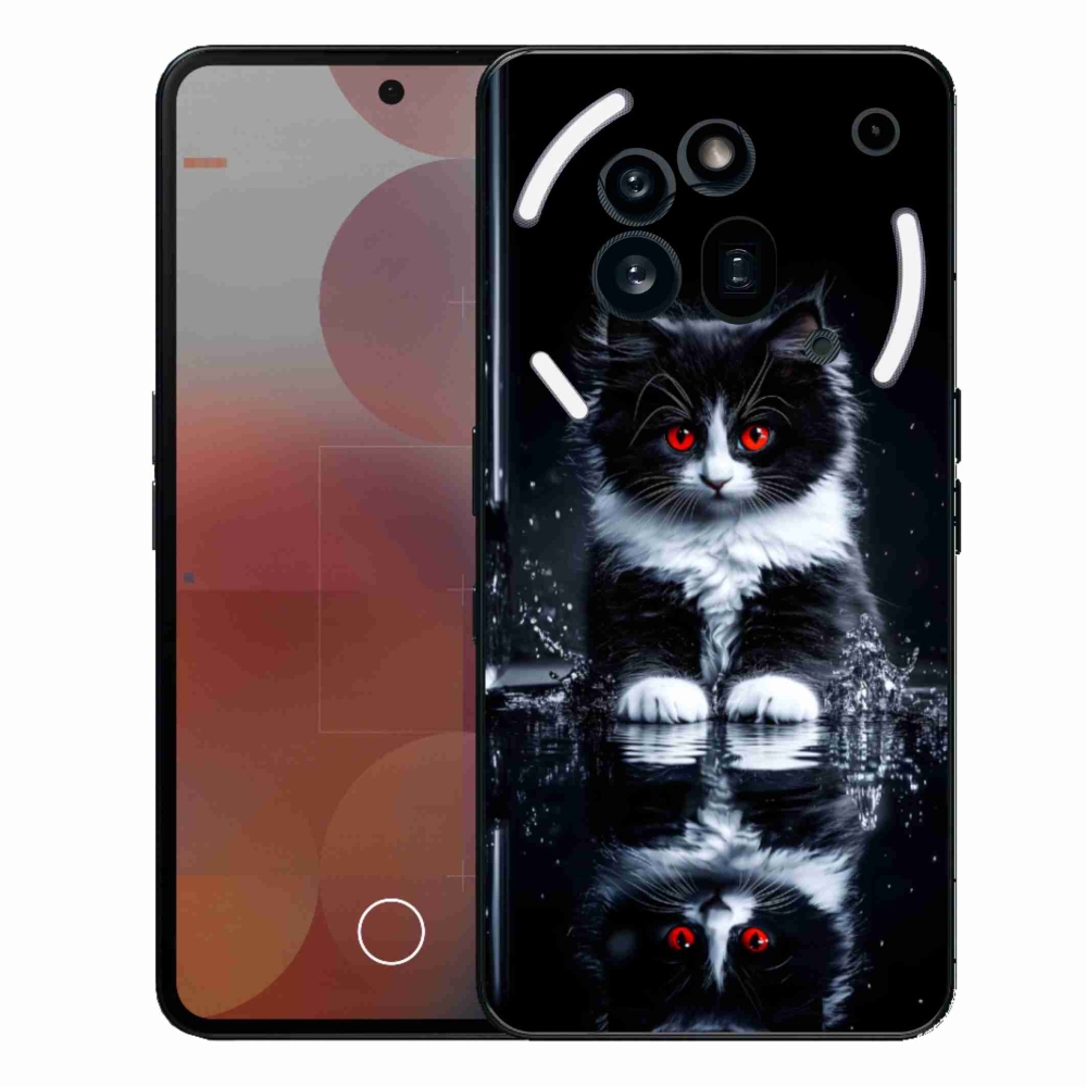 Gelový kryt mmCase na Nothing Phone (3a) Pro - černobílé kotě