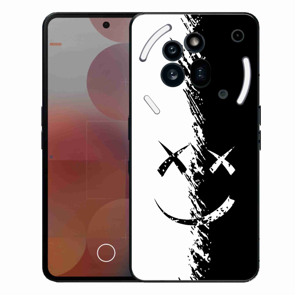 Gelový kryt mmCase na Nothing Phone (3a) Pro - černobílý smajlík