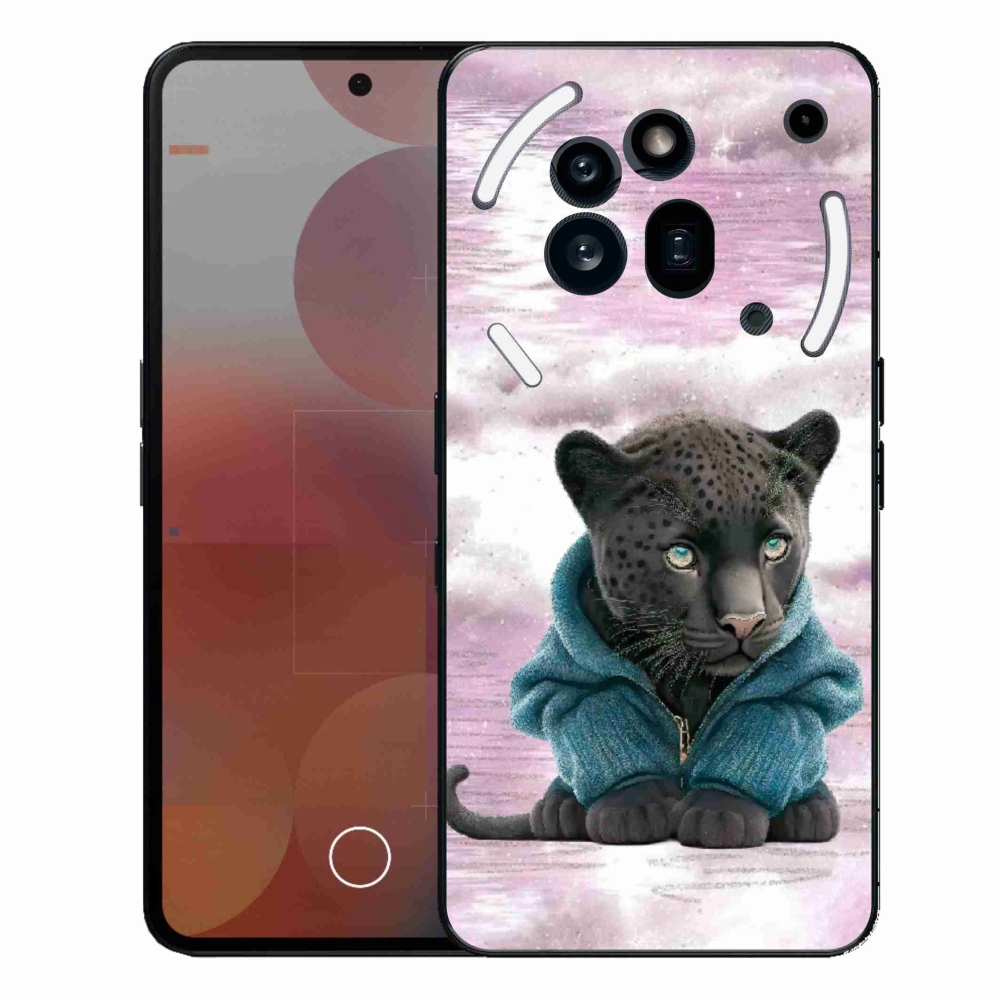 Gelový kryt mmCase na Nothing Phone (3a) Pro - černý panter ve svetru