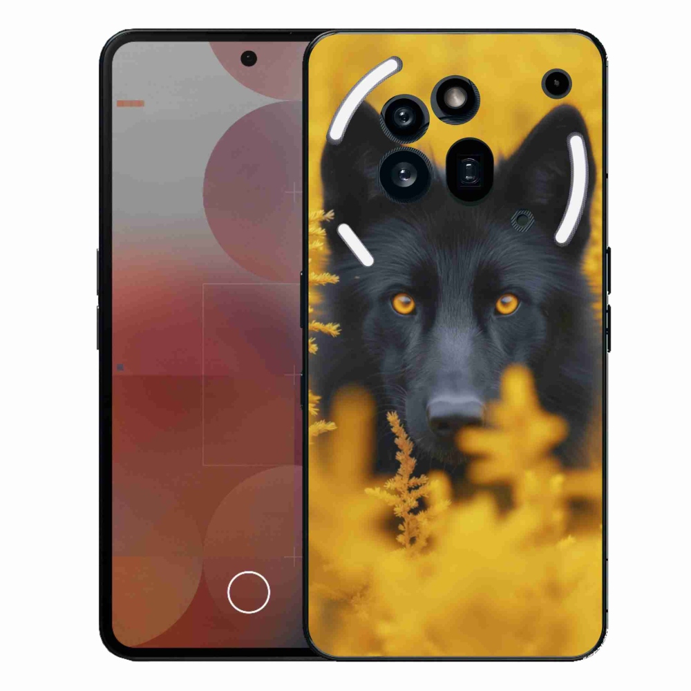 Gelový kryt mmCase na Nothing Phone (3a) Pro - černý vlk 2