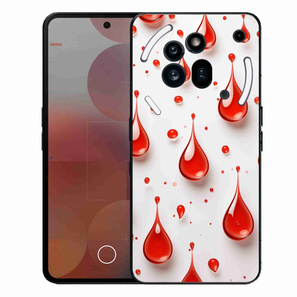 Gelový kryt mmCase na Nothing Phone (3a) Pro - červené kapky