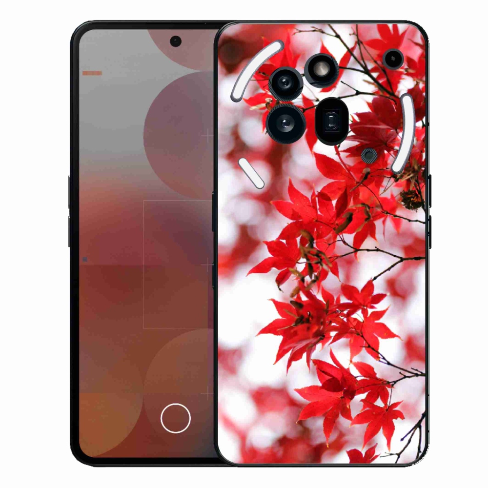 Gelový kryt mmCase na Nothing Phone (3a) Pro - červené listy