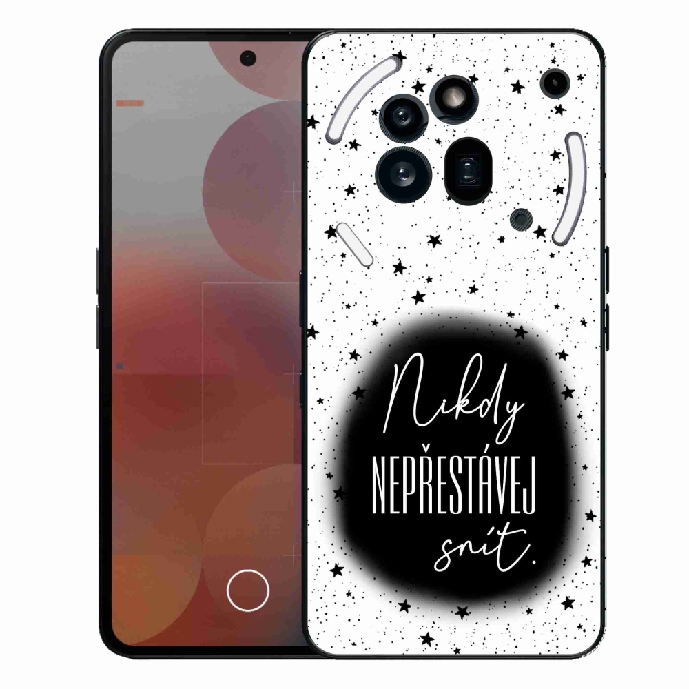 Gelový kryt mmCase na Nothing Phone (3a) Pro - citát 1 černobílé pozadí