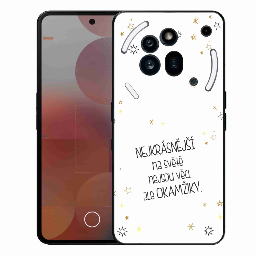 Gelový kryt mmCase na Nothing Phone (3a) Pro - citát 4 bílé pozadí