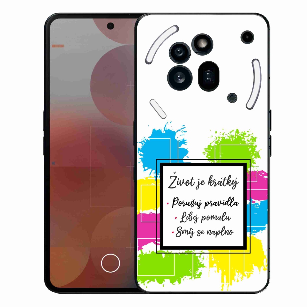 Gelový kryt mmCase na Nothing Phone (3a) Pro - citát 5 bílé pozadí