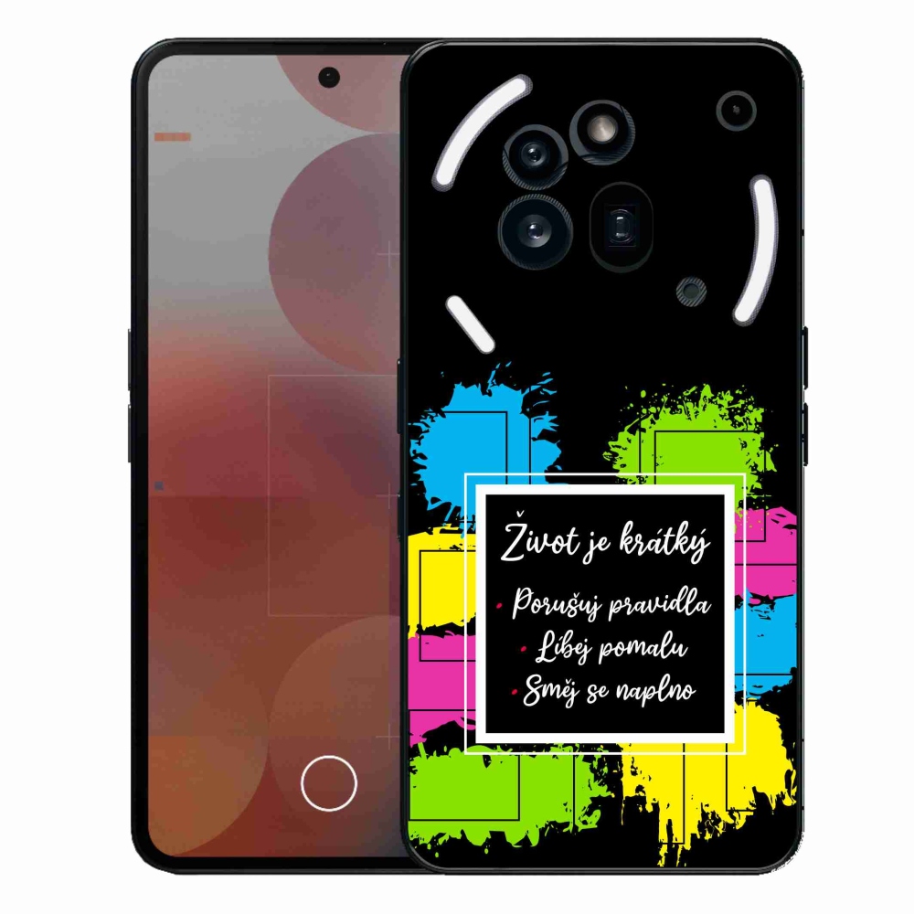 Gelový kryt mmCase na Nothing Phone (3a) Pro - citát 5 černé pozadí