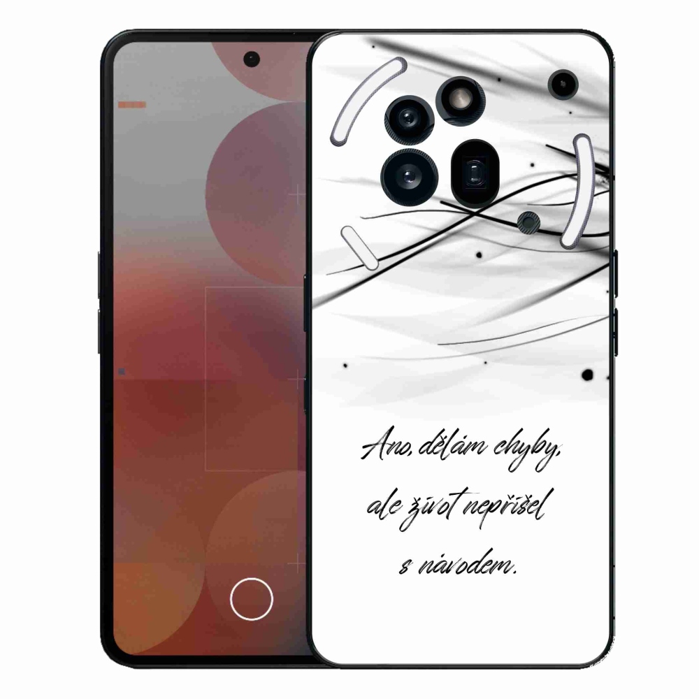 Gelový kryt mmCase na Nothing Phone (3a) Pro - citát bílé pozadí