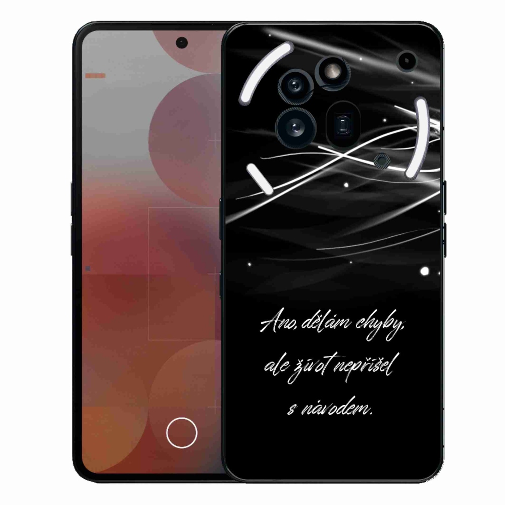 Gelový kryt mmCase na Nothing Phone (3a) Pro - citát černé pozadí