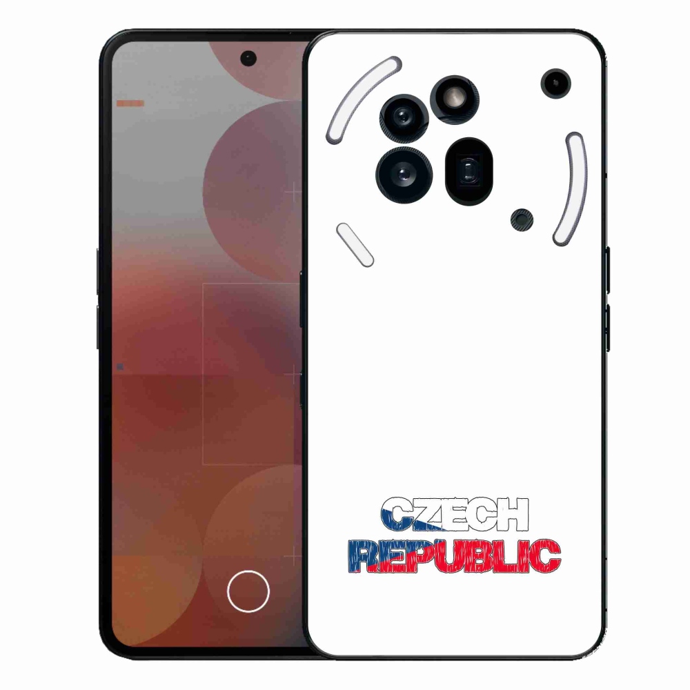 Gelový kryt mmCase na Nothing Phone (3a) Pro - Czech Republic bílé pozadí