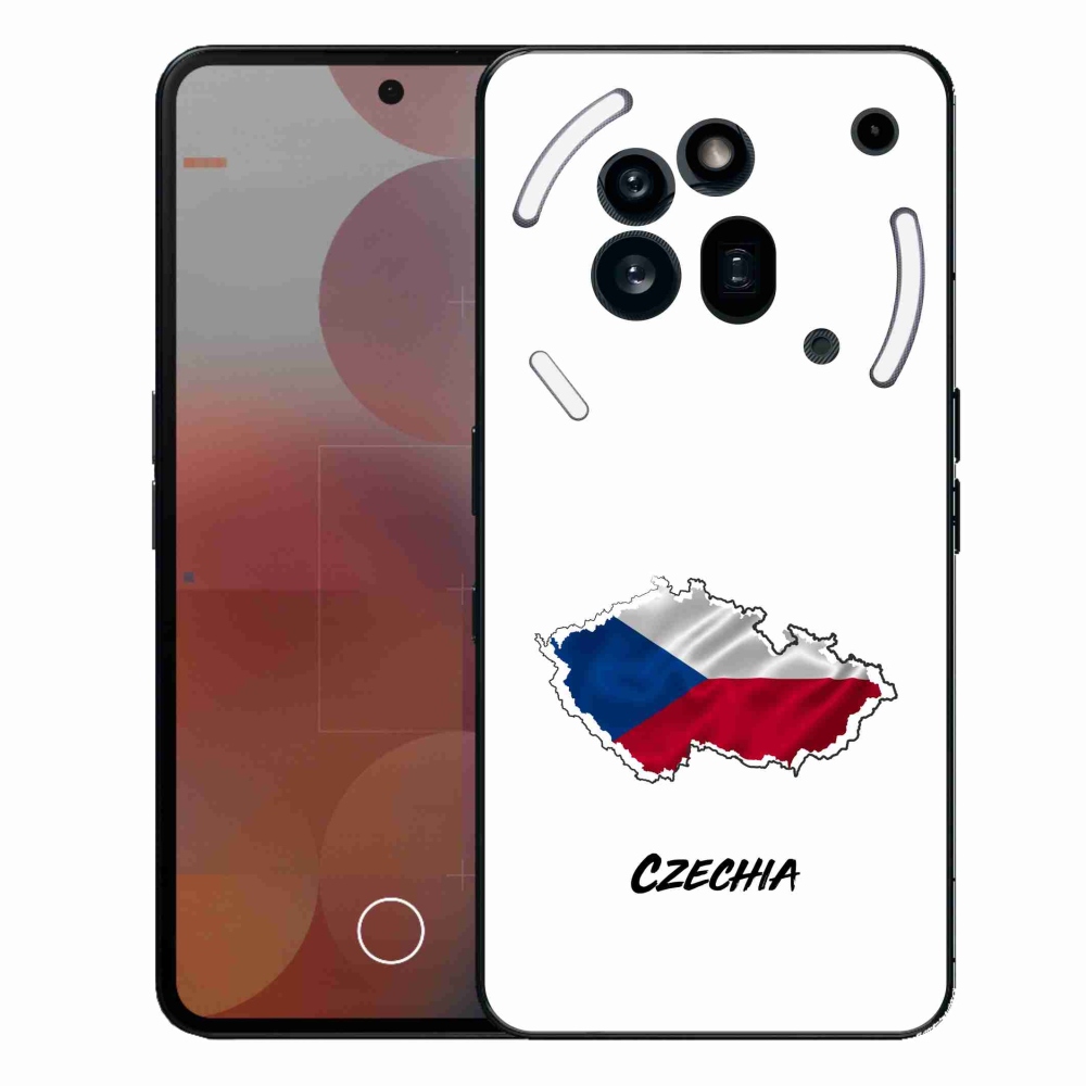 Gelový kryt mmCase na Nothing Phone (3a) Pro - Czechia bílé pozadí