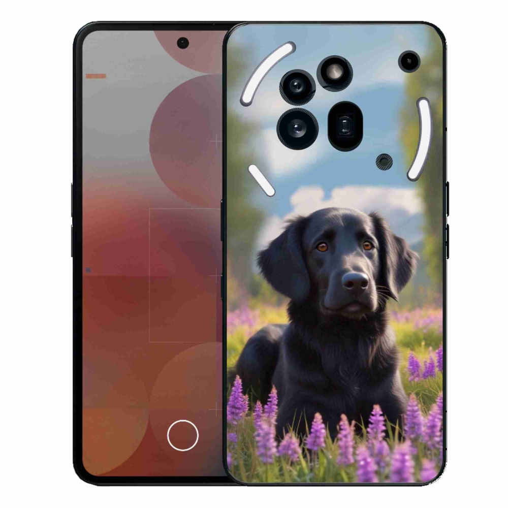 Gelový kryt mmCase na Nothing Phone (3a) Pro - elegantní černý retrívr