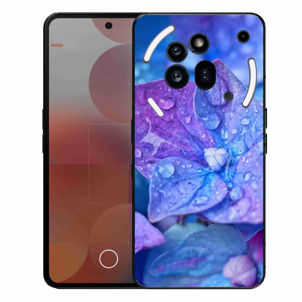 Gelový kryt mmCase na Nothing Phone (3a) Pro - fialový květ