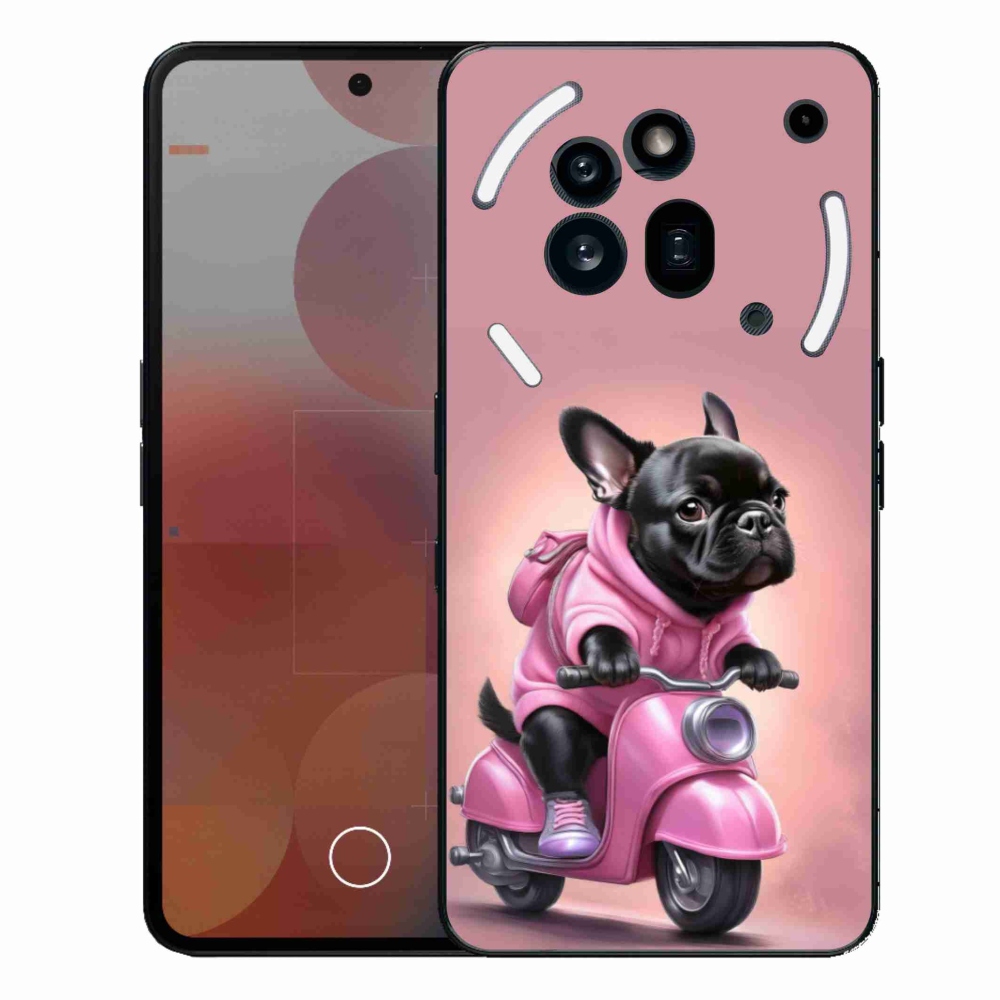 Gelový kryt mmCase na Nothing Phone (3a) Pro - francouzský buldoček na skútru