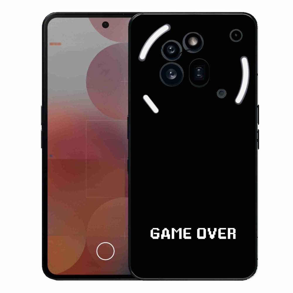 Gelový kryt mmCase na Nothing Phone (3a) Pro - game over černé pozadí