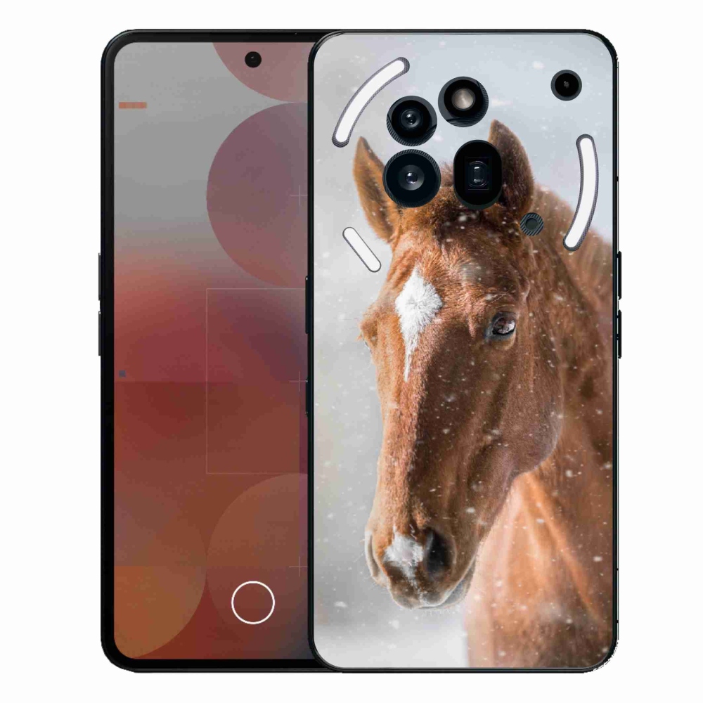 Gelový kryt mmCase na Nothing Phone (3a) Pro - hnědý kůň 2