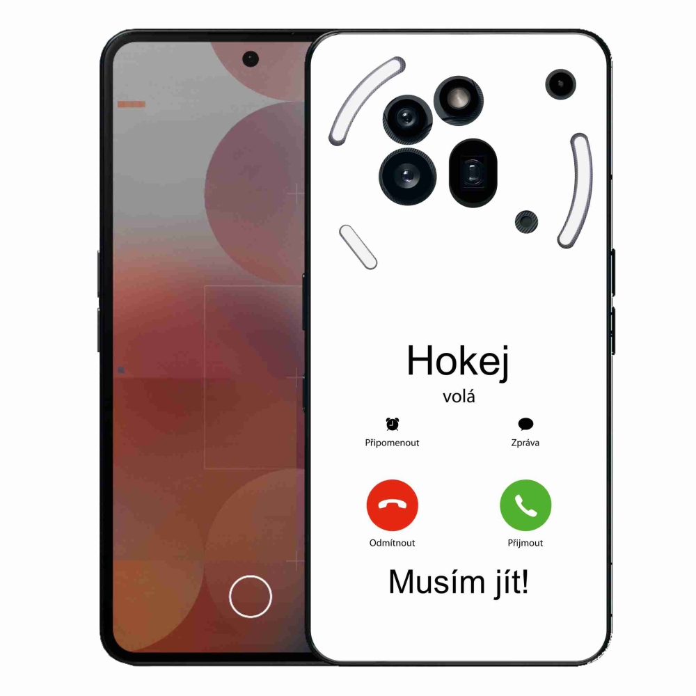 Gelový kryt mmCase na Nothing Phone (3a) Pro - hokej volá bílé pozadí
