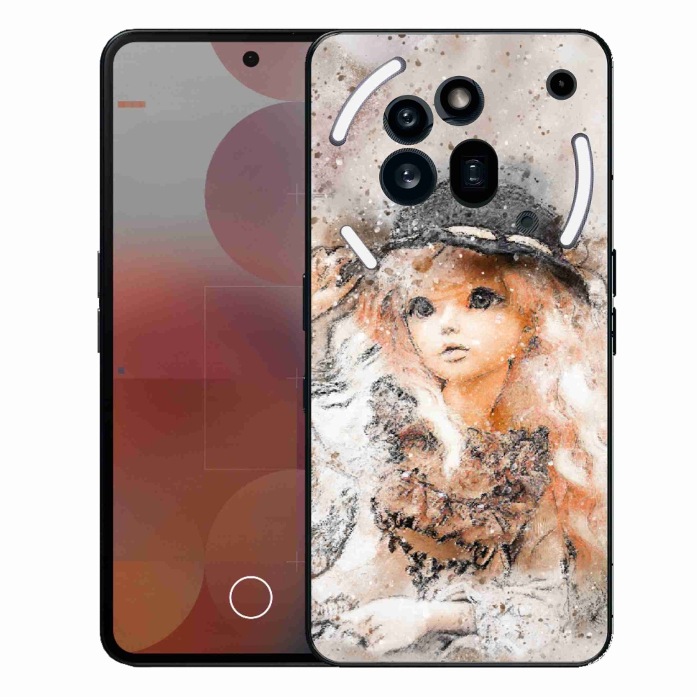 Gelový kryt mmCase na Nothing Phone (3a) Pro - holčička s kloboukem