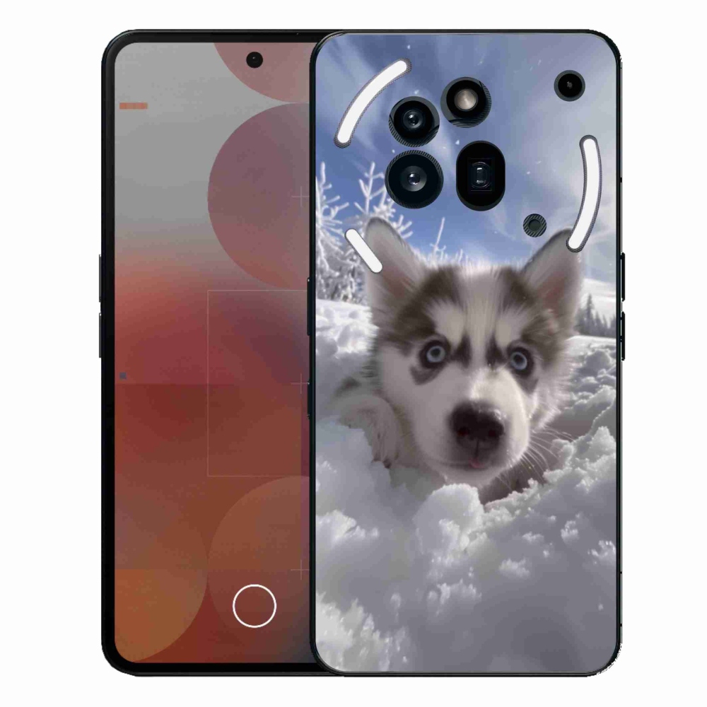 Gelový kryt mmCase na Nothing Phone (3a) Pro - husky ve sněhu
