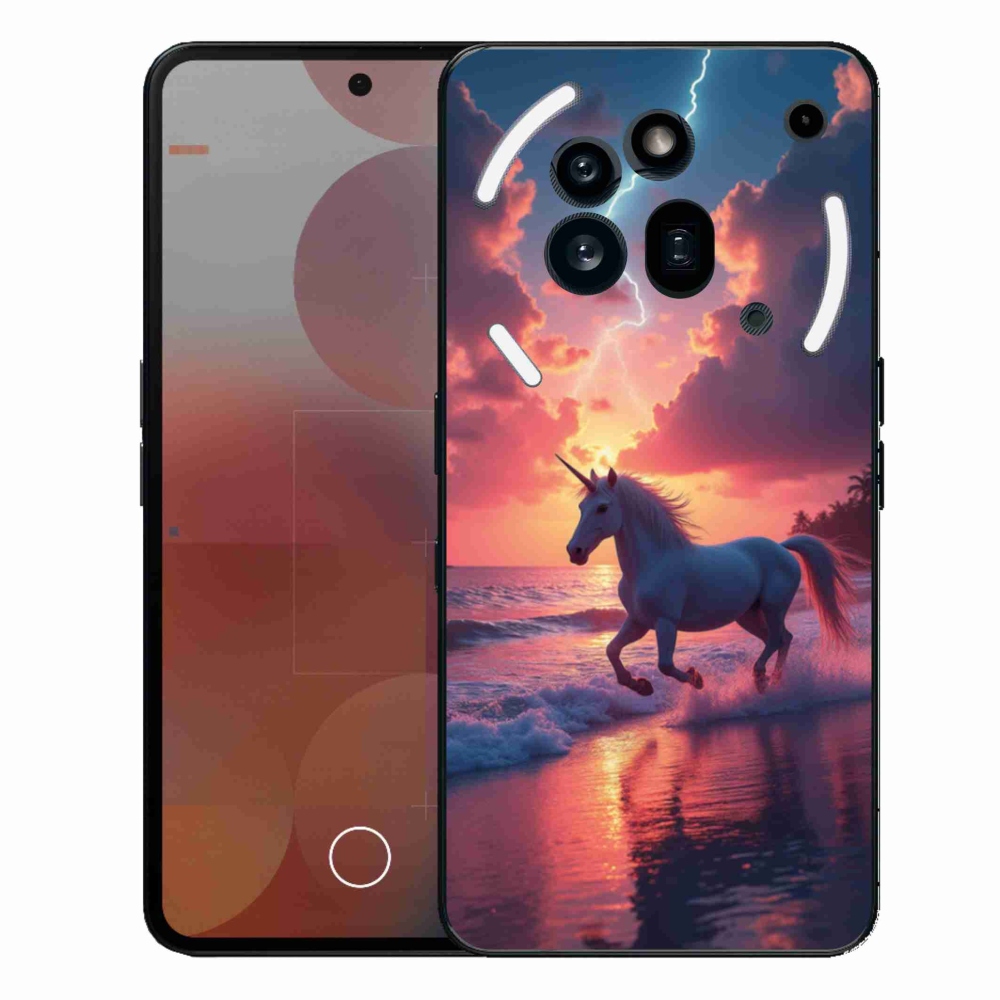 Gelový kryt mmCase na Nothing Phone (3a) Pro - jednorožec na pláži