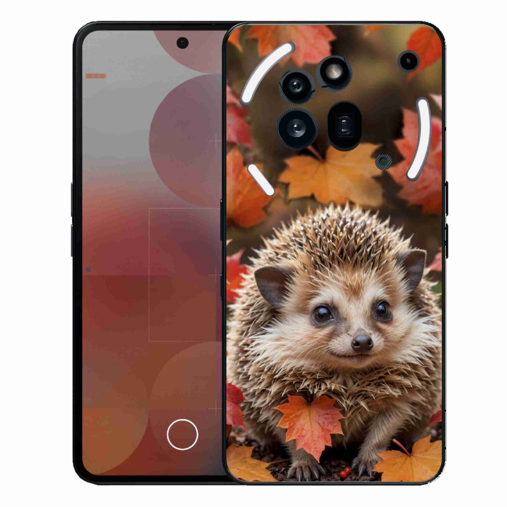 Gelový kryt mmCase na Nothing Phone (3a) Pro - ježek v listí