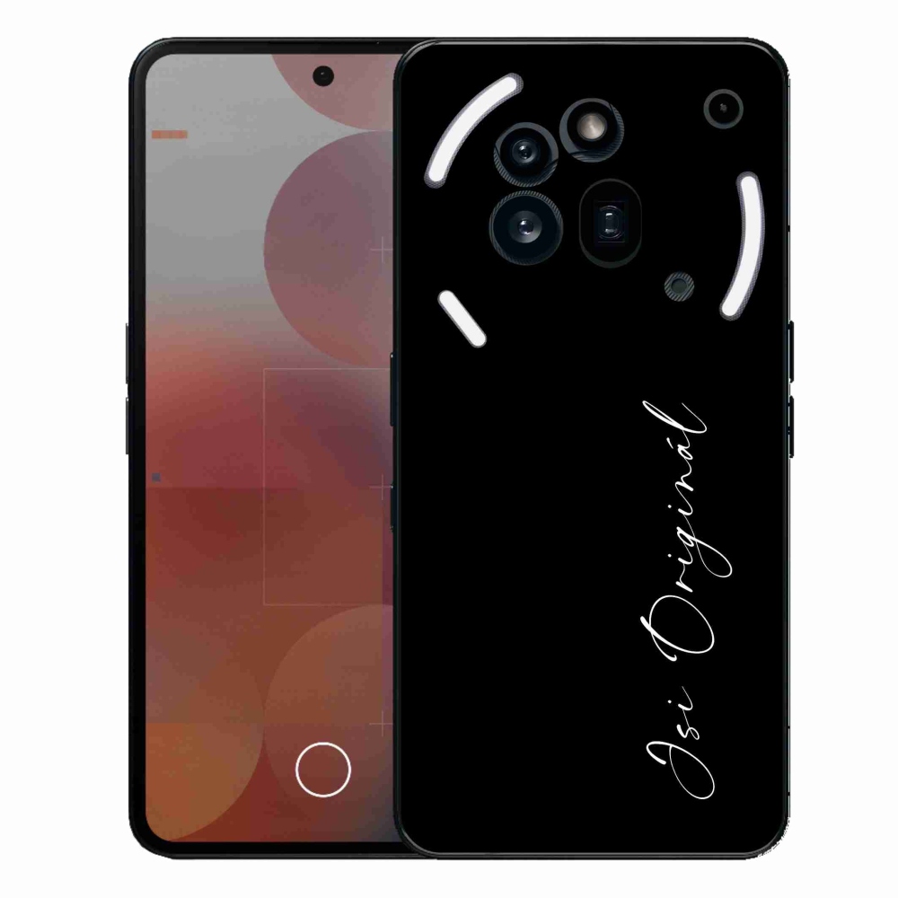 Gelový kryt mmCase na Nothing Phone (3a) Pro - jsi originál černé pozadí