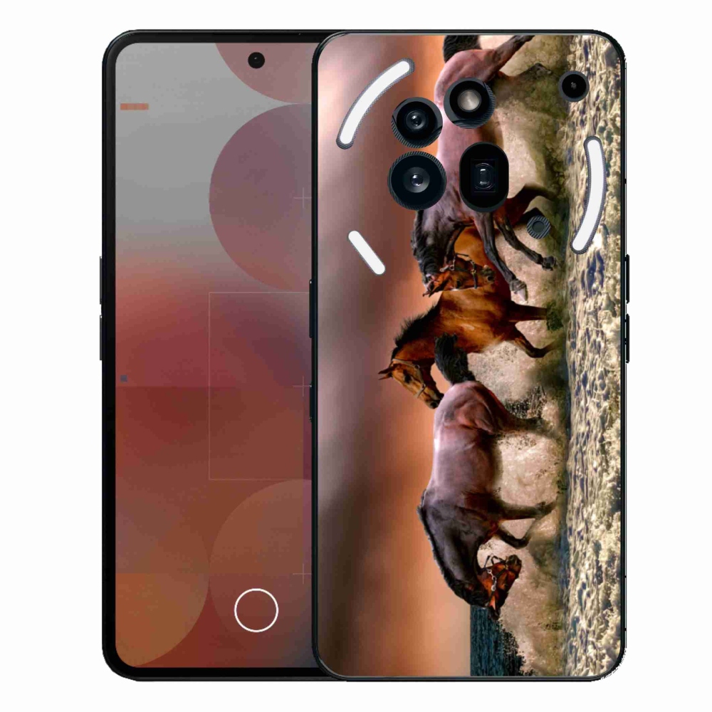 Gelový kryt mmCase na Nothing Phone (3a) Pro - koně 1