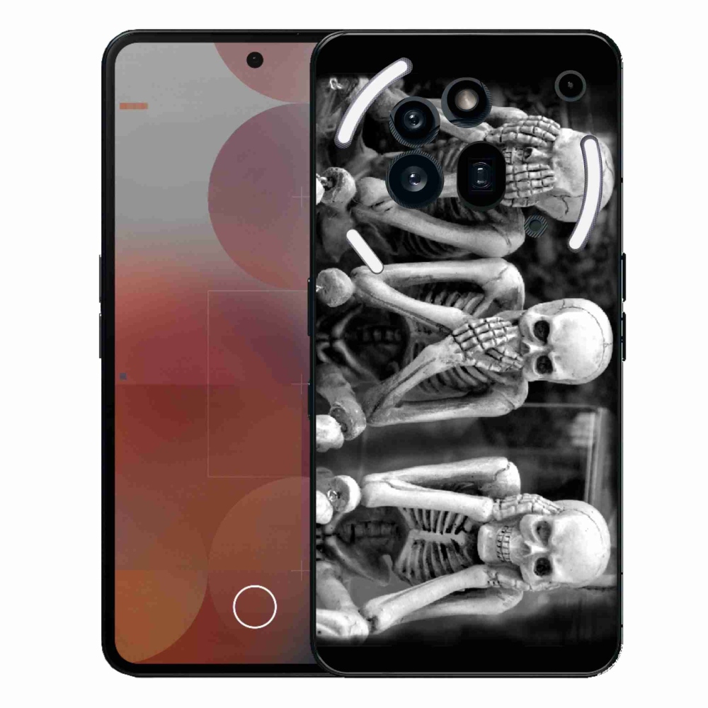 Gelový kryt mmCase na Nothing Phone (3a) Pro - kostlivci