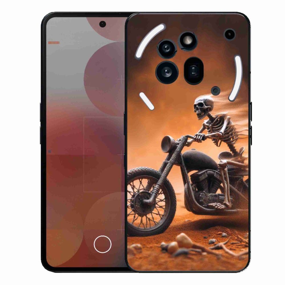 Gelový kryt mmCase na Nothing Phone (3a) Pro - kostra na motorce