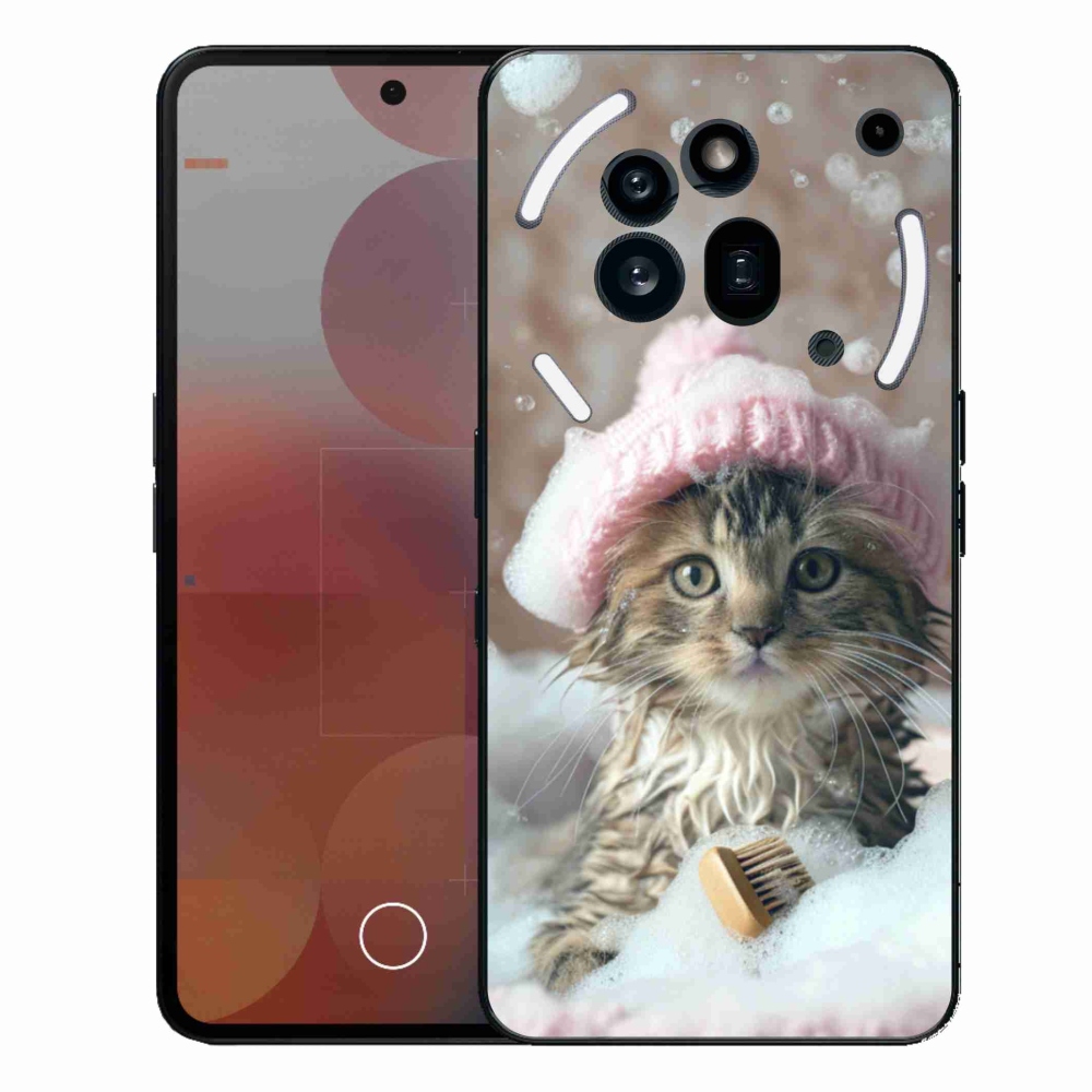 Gelový kryt mmCase na Nothing Phone (3a) Pro - kotě a koupel