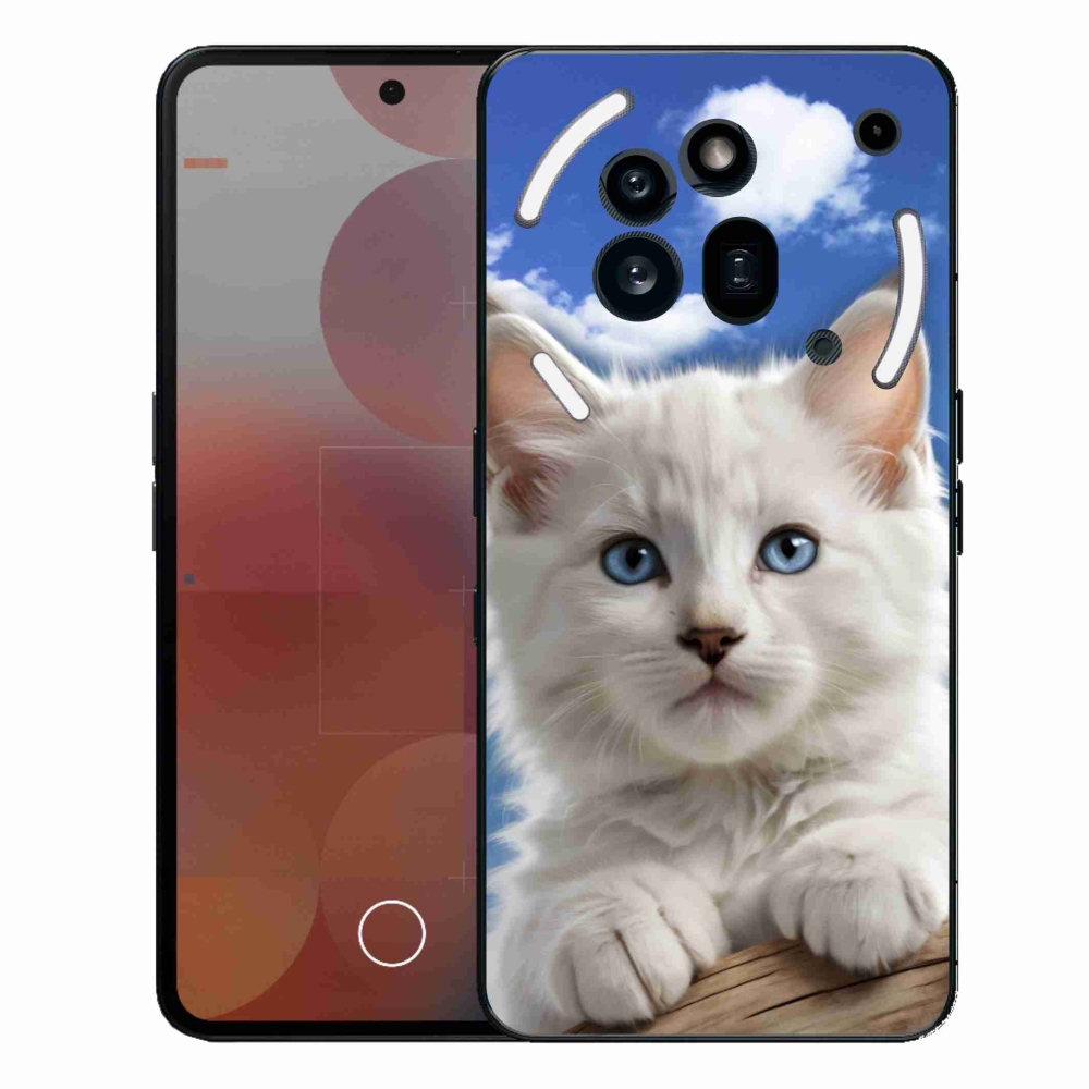Gelový kryt mmCase na Nothing Phone (3a) Pro - kotě a oblaka