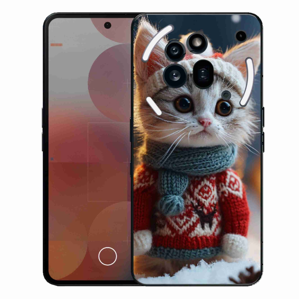 Gelový kryt mmCase na Nothing Phone (3a) Pro - kotě ve svetru