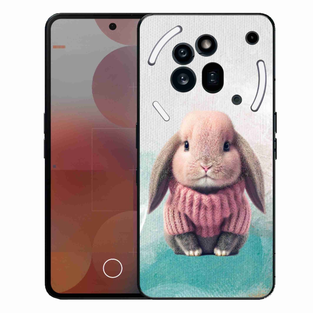 Gelový kryt mmCase na Nothing Phone (3a) Pro - králíček ve svetru