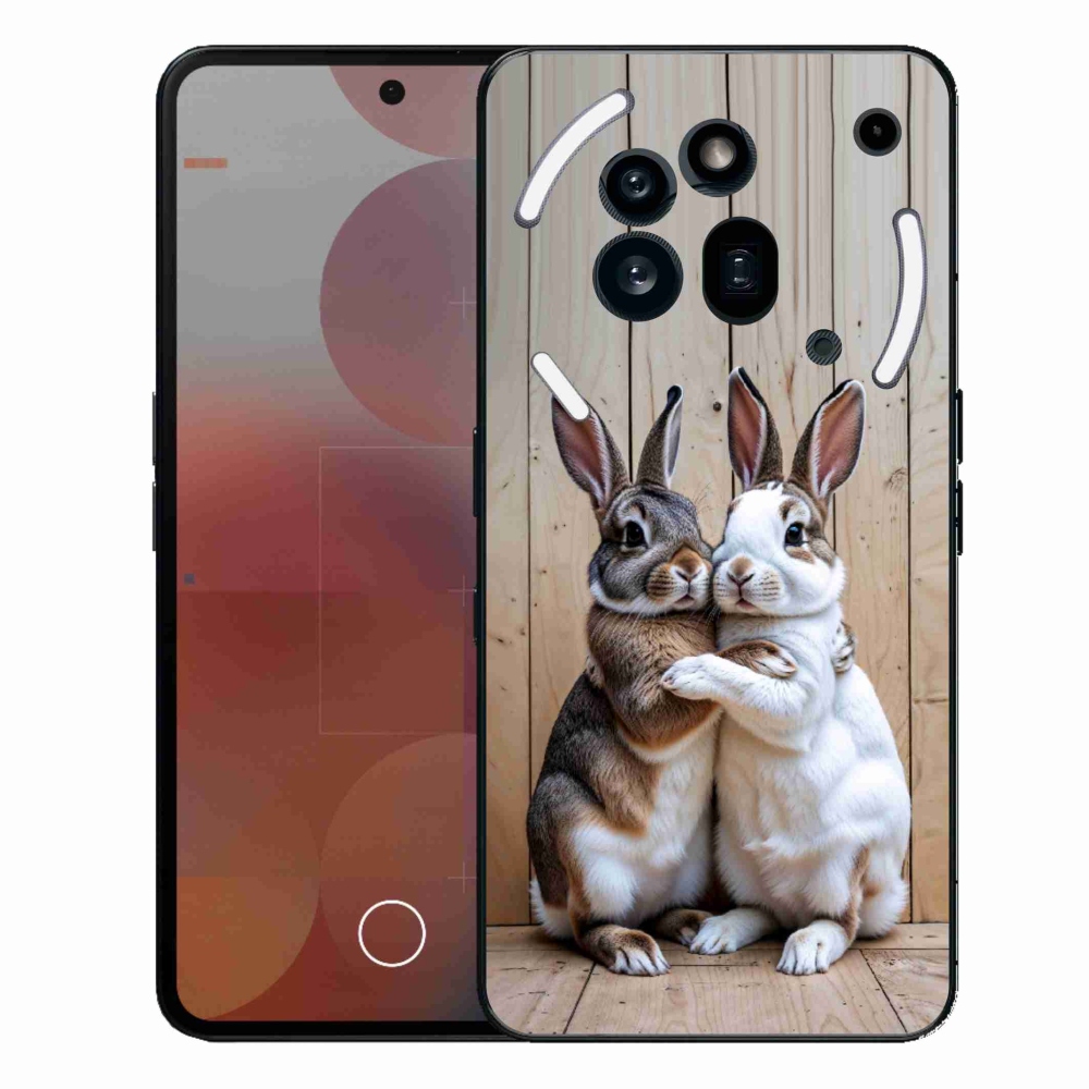 Gelový kryt mmCase na Nothing Phone (3a) Pro - králičí pár