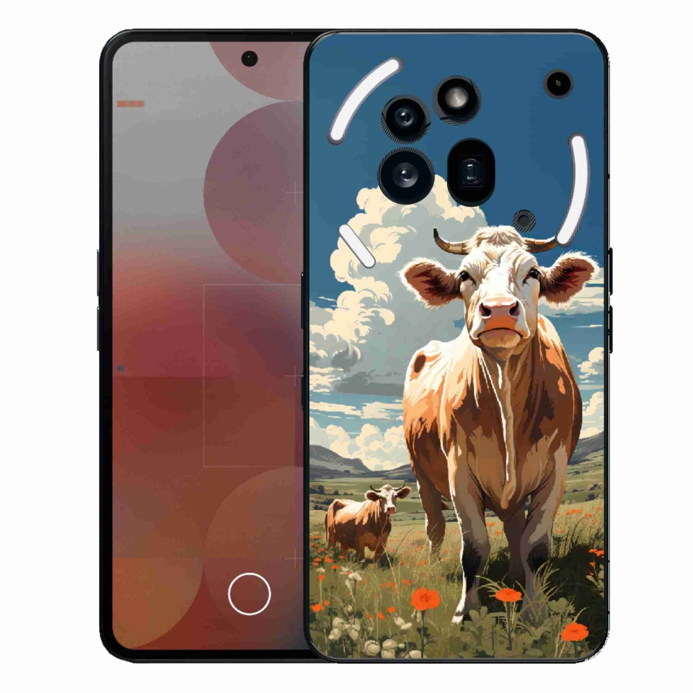 Gelový kryt mmCase na Nothing Phone (3a) Pro - krávy na louce