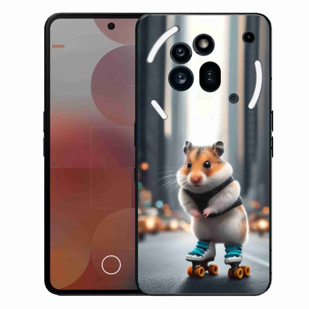 Gelový kryt mmCase na Nothing Phone (3a) Pro - křeček na bruslích