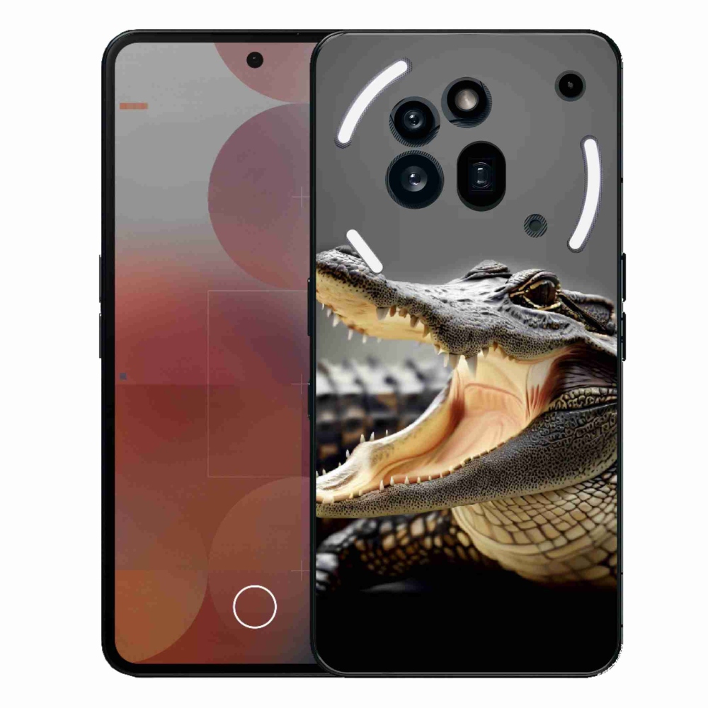 Gelový kryt mmCase na Nothing Phone (3a) Pro - krokodýl