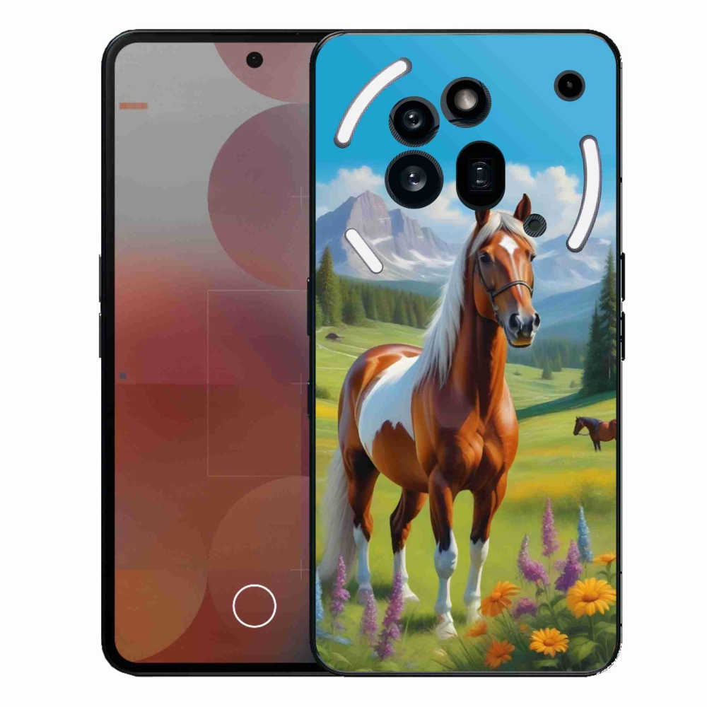 Gelový kryt mmCase na Nothing Phone (3a) Pro - kůň na louce