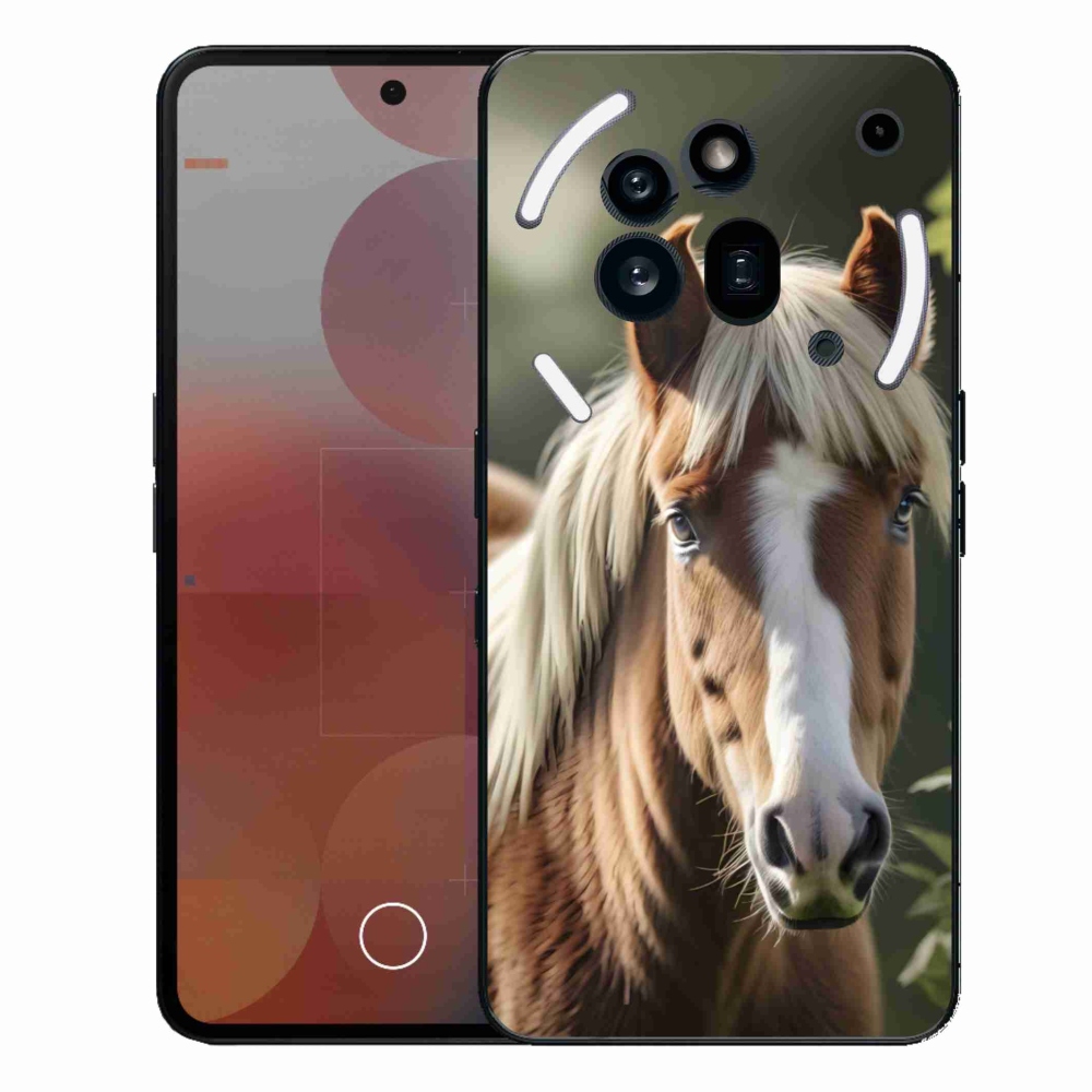 Gelový kryt mmCase na Nothing Phone (3a) Pro - kůň se světlou hřívou