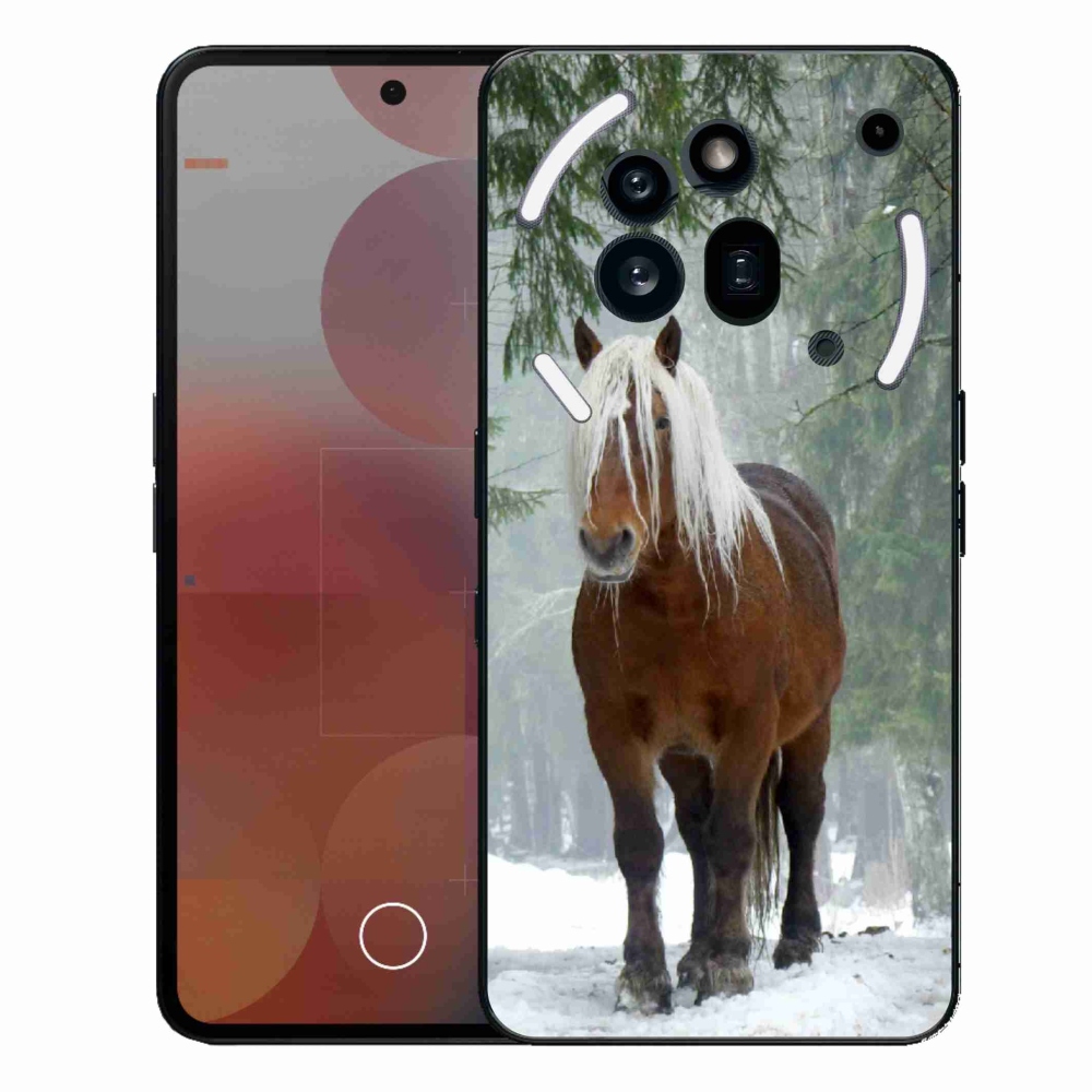 Gelový kryt mmCase na Nothing Phone (3a) Pro - kůň v lese
