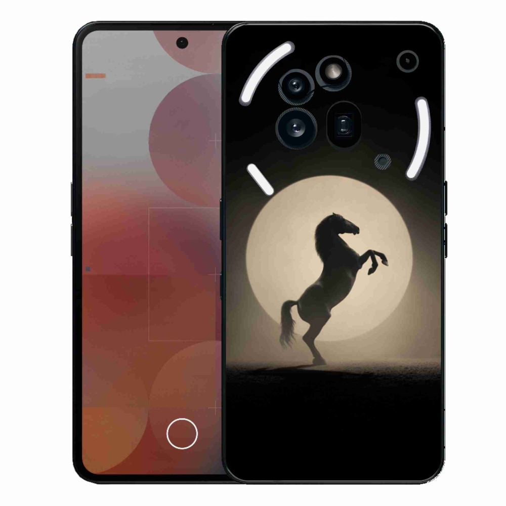 Gelový kryt mmCase na Nothing Phone (3a) Pro - kůň v siluetě