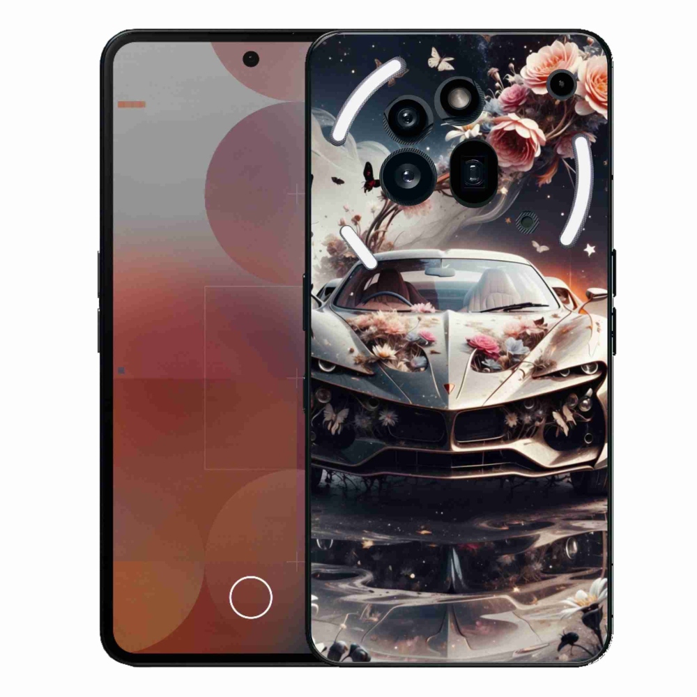 Gelový kryt mmCase na Nothing Phone (3a) Pro - květinový sportovní vůz