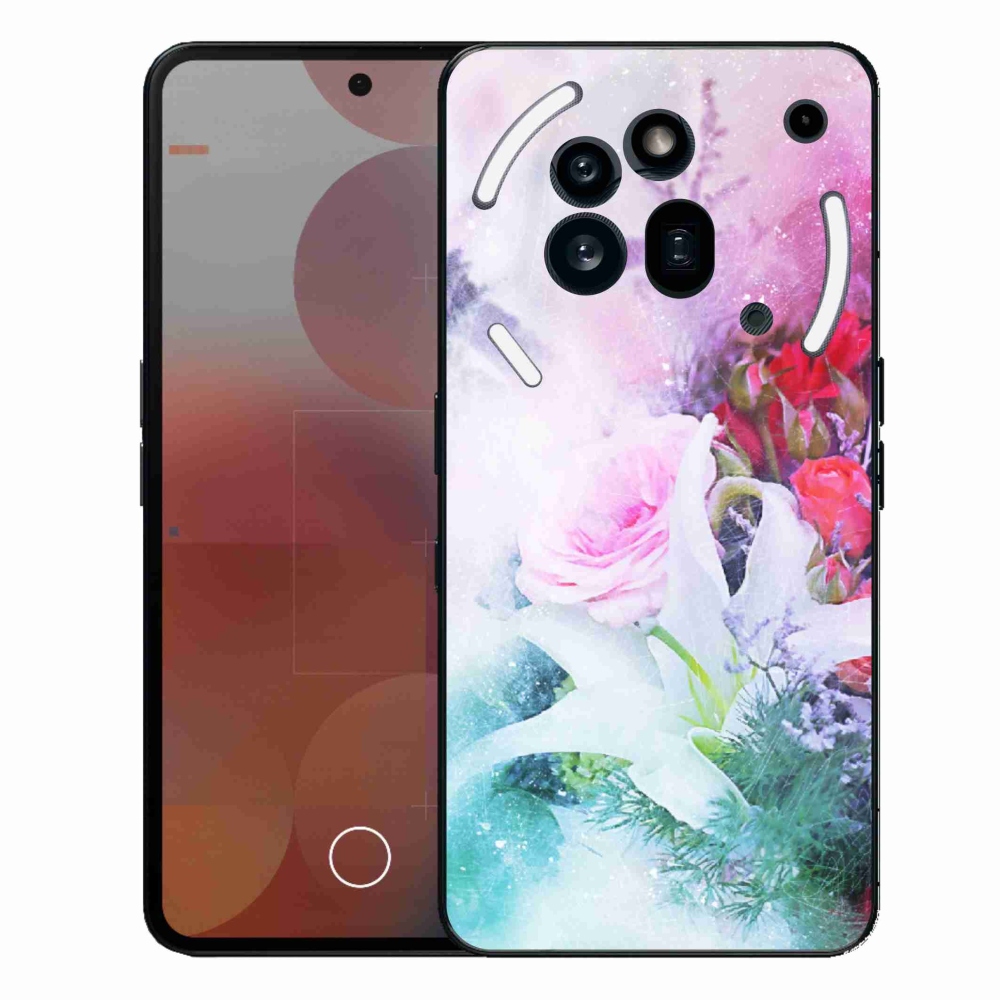 Gelový kryt mmCase na Nothing Phone (3a) Pro - květiny 4