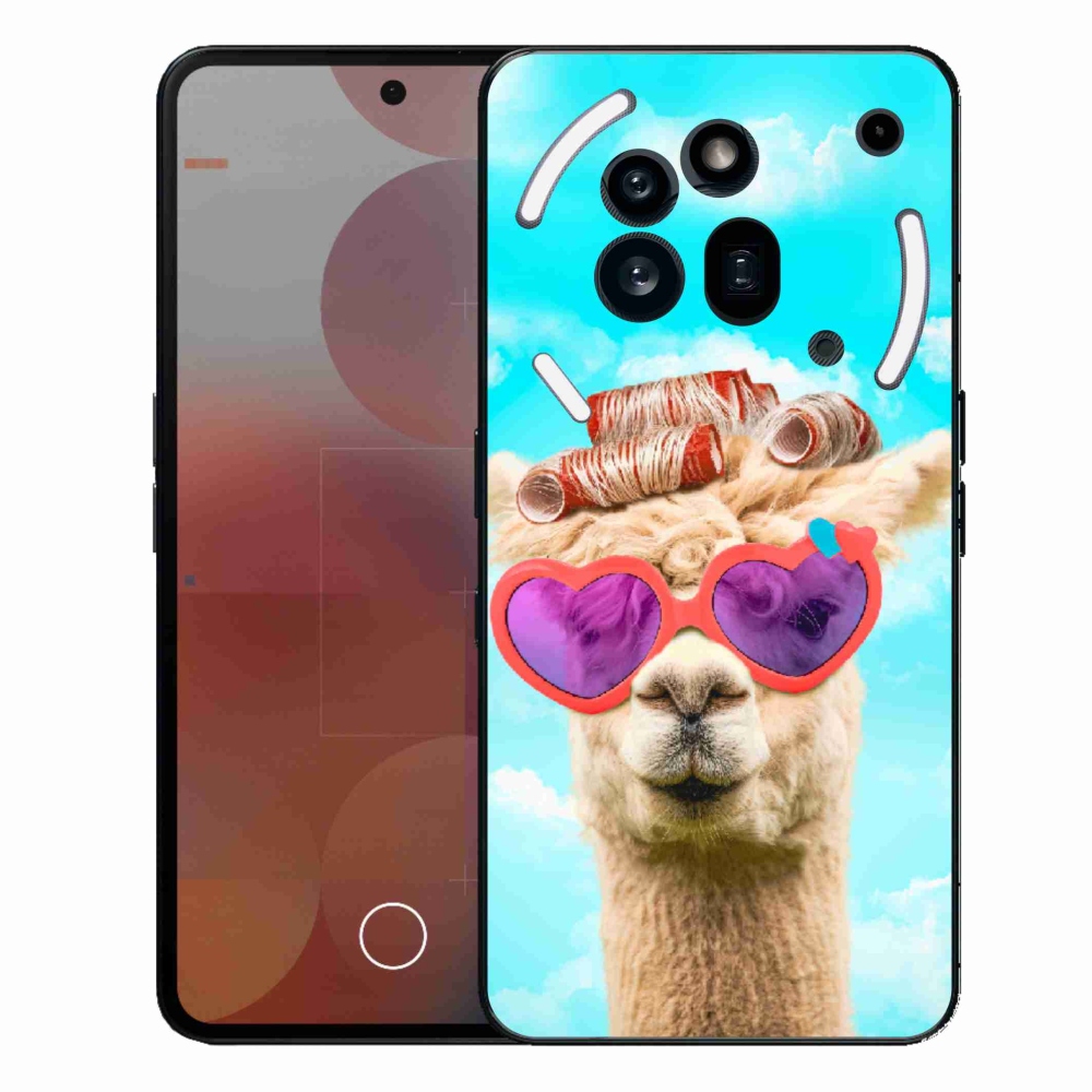 Gelový kryt mmCase na Nothing Phone (3a) Pro - lama s brýlemi