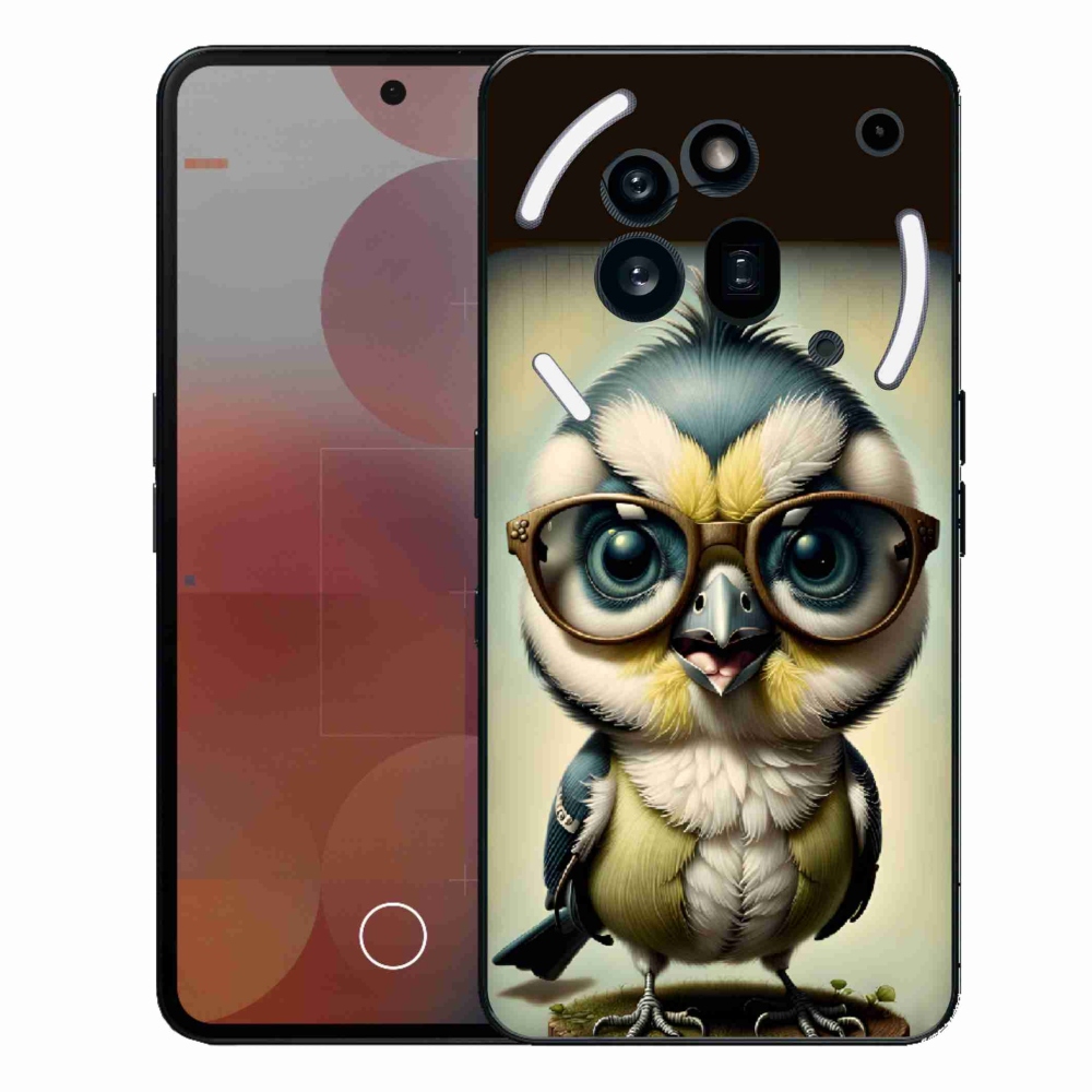 Gelový kryt mmCase na Nothing Phone (3a) Pro - mládě s brýlemi