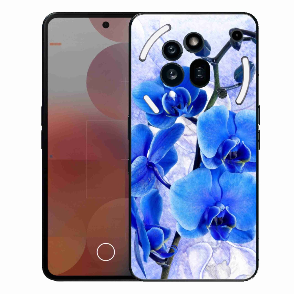 Gelový kryt mmCase na Nothing Phone (3a) Pro - modré květy