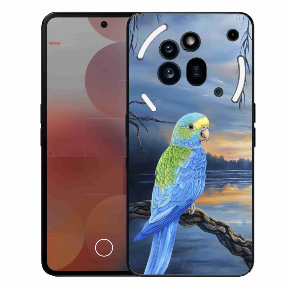 Gelový kryt mmCase na Nothing Phone (3a) Pro - modrý papoušek