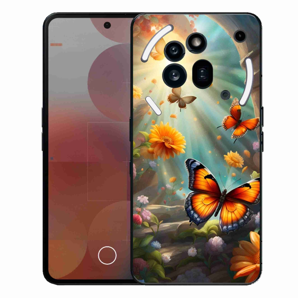 Gelový kryt mmCase na Nothing Phone (3a) Pro - motýlí zahrada 2