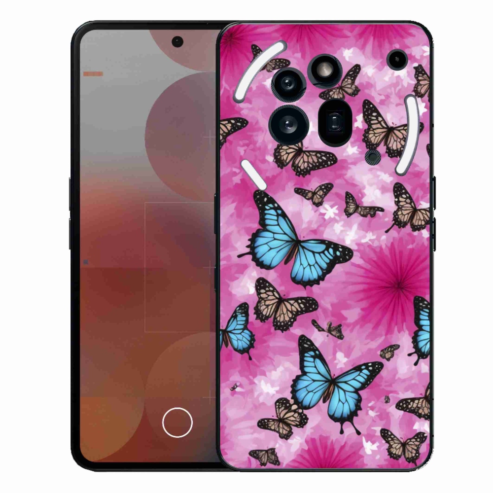 Gelový kryt mmCase na Nothing Phone (3a) Pro - motýlí zahrada