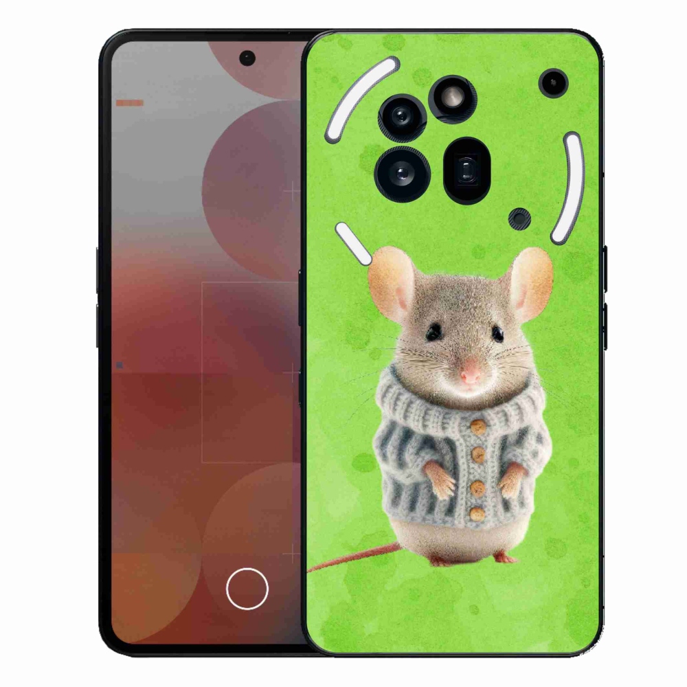 Gelový kryt mmCase na Nothing Phone (3a) Pro - myška ve svetru